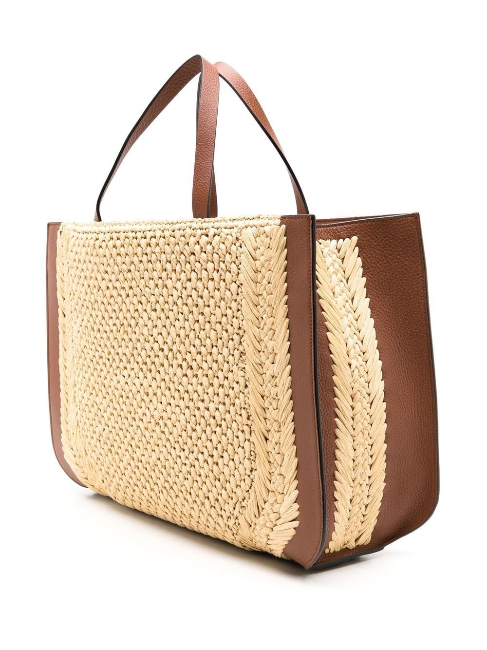 VLogo Signature raffia tote bag - 3