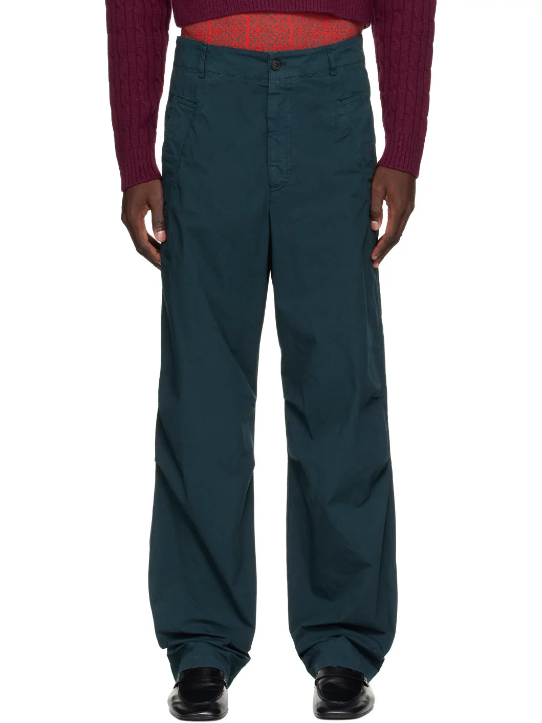 Green Cotton Trousers - 1