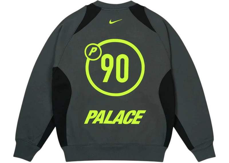 PALACE Palace x Nike Total P90 Crew Grey outlook