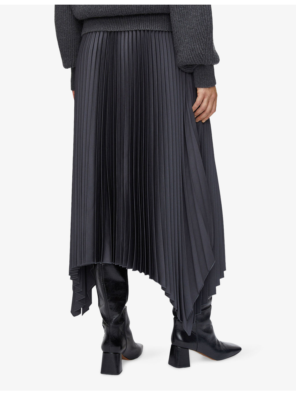 Ade Pleated High-Rise Woven Midi Skirt - 3