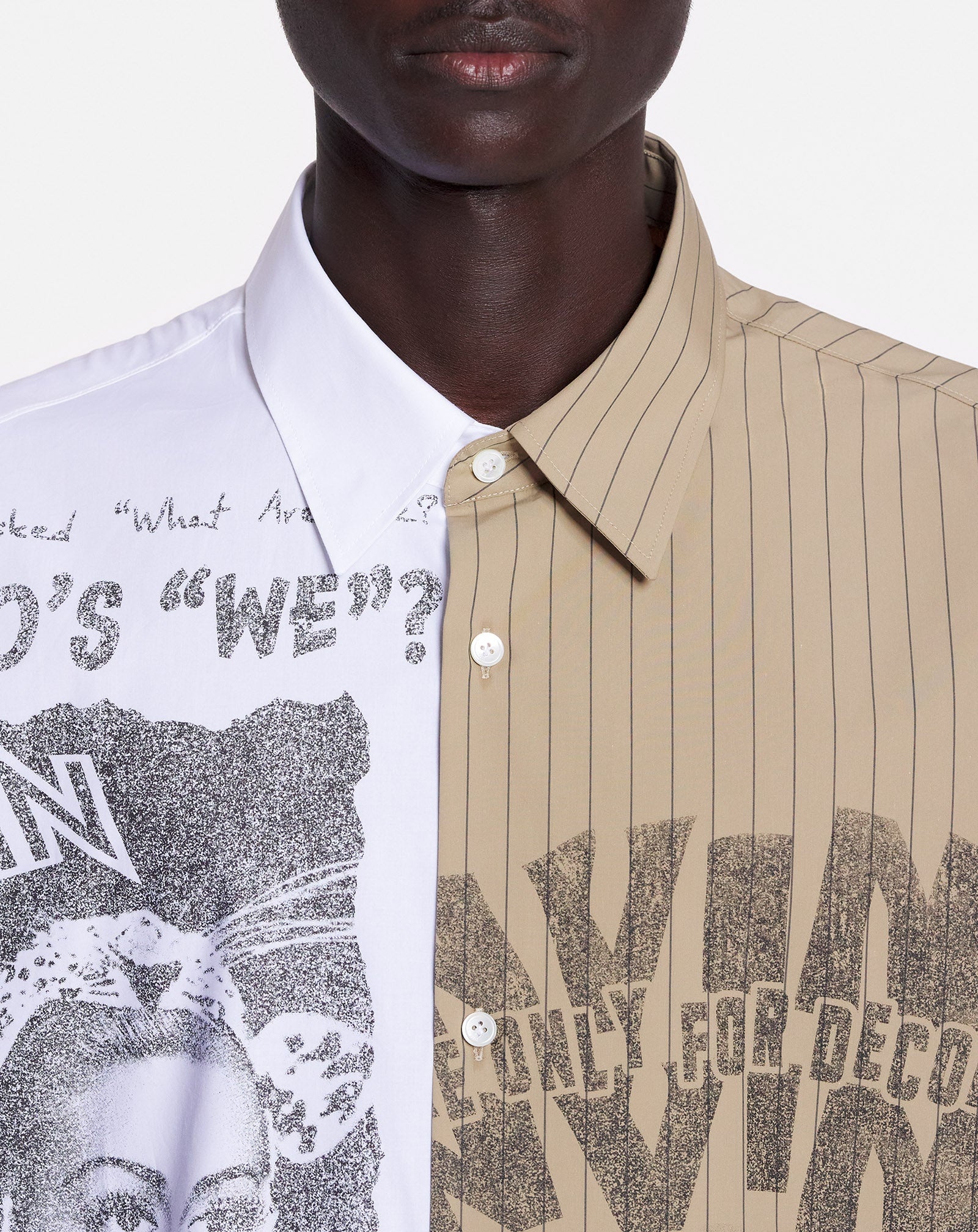 LANVIN X FUTURE ASYMMETRICAL PRINTED SHIRT - 5