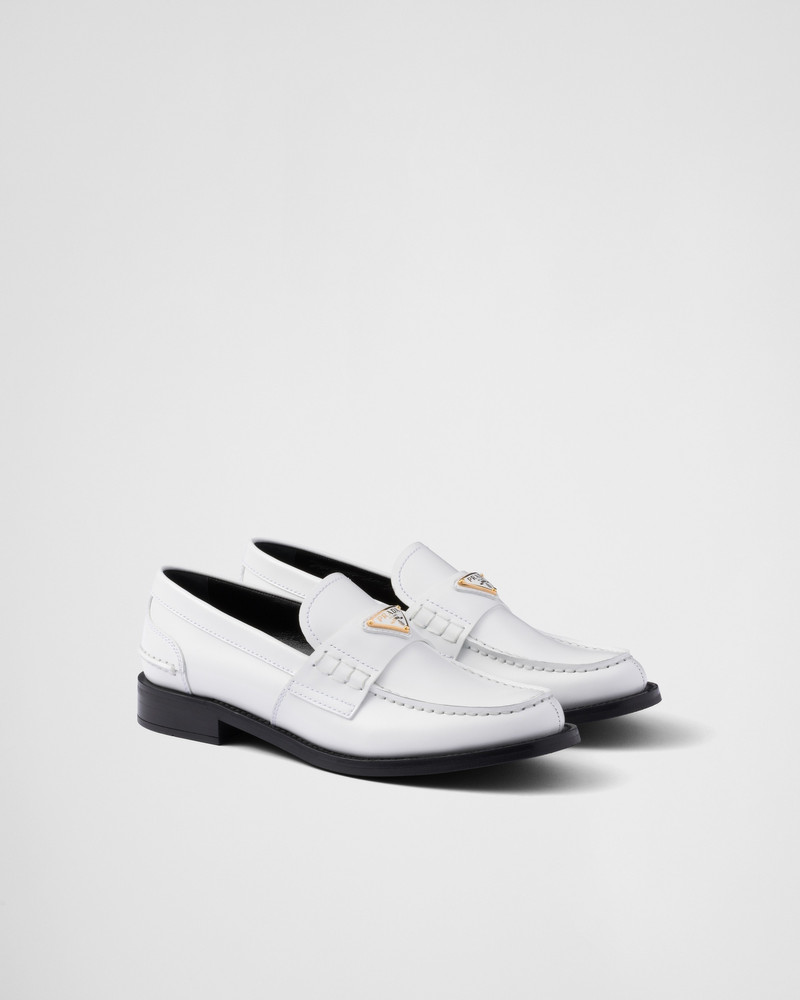 Brushed leather loafers - 1