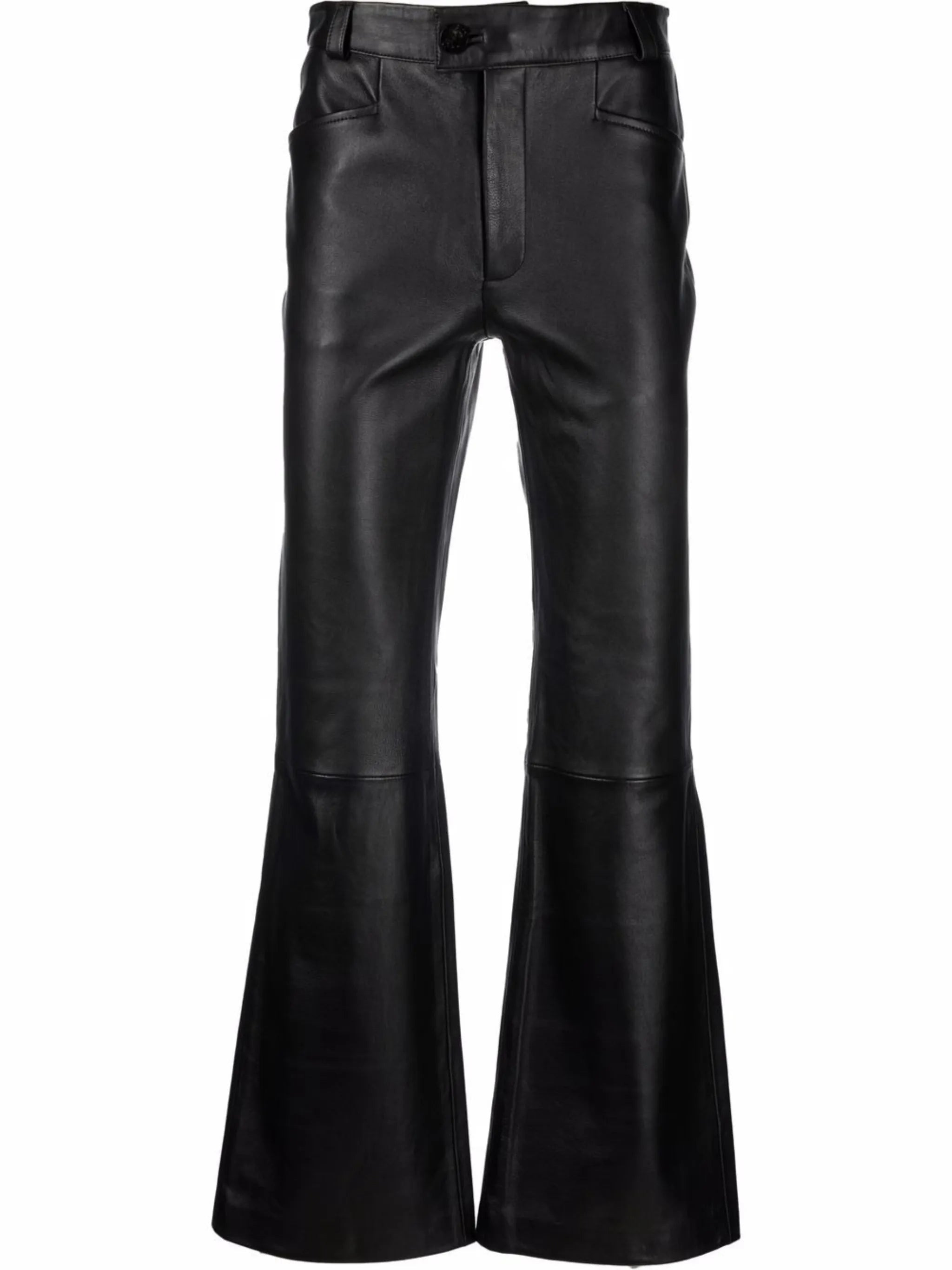 Ernest W. Baker Leather Flare-leg Trousers - 1