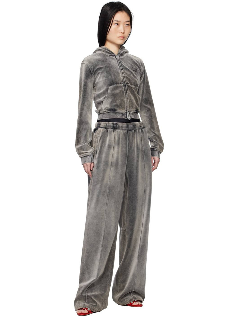 alexanderwang.t Gray Crushed Velour Lounge Pants outlook
