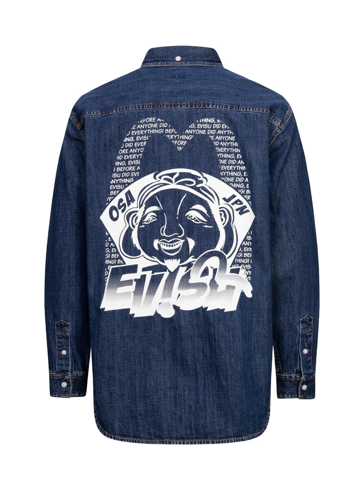 POP ART GODHEAD PRINT RELAX FIT DENIM SHIRT - 12