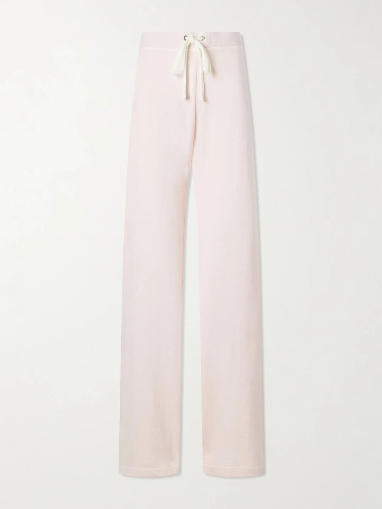 Cotton-terry Wide-leg Track Pants - 1