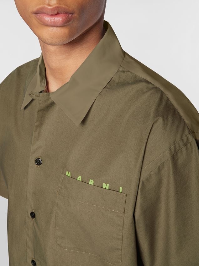 COTTON BOWLING SHIRT WITH PRINTED MARNI LOGO - 4