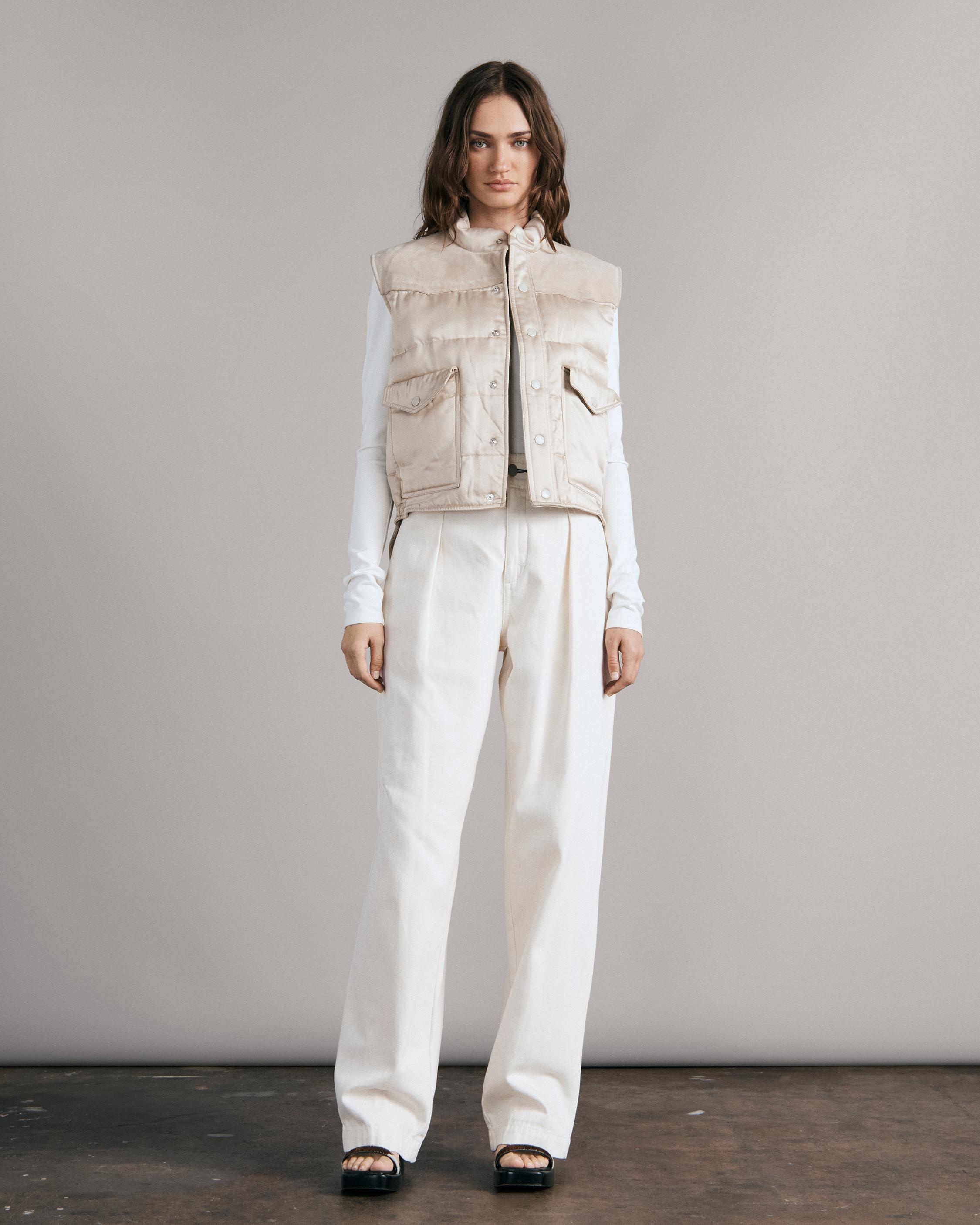 Erica Satin Puffer Vest
Relaxed Fit Vest - 2