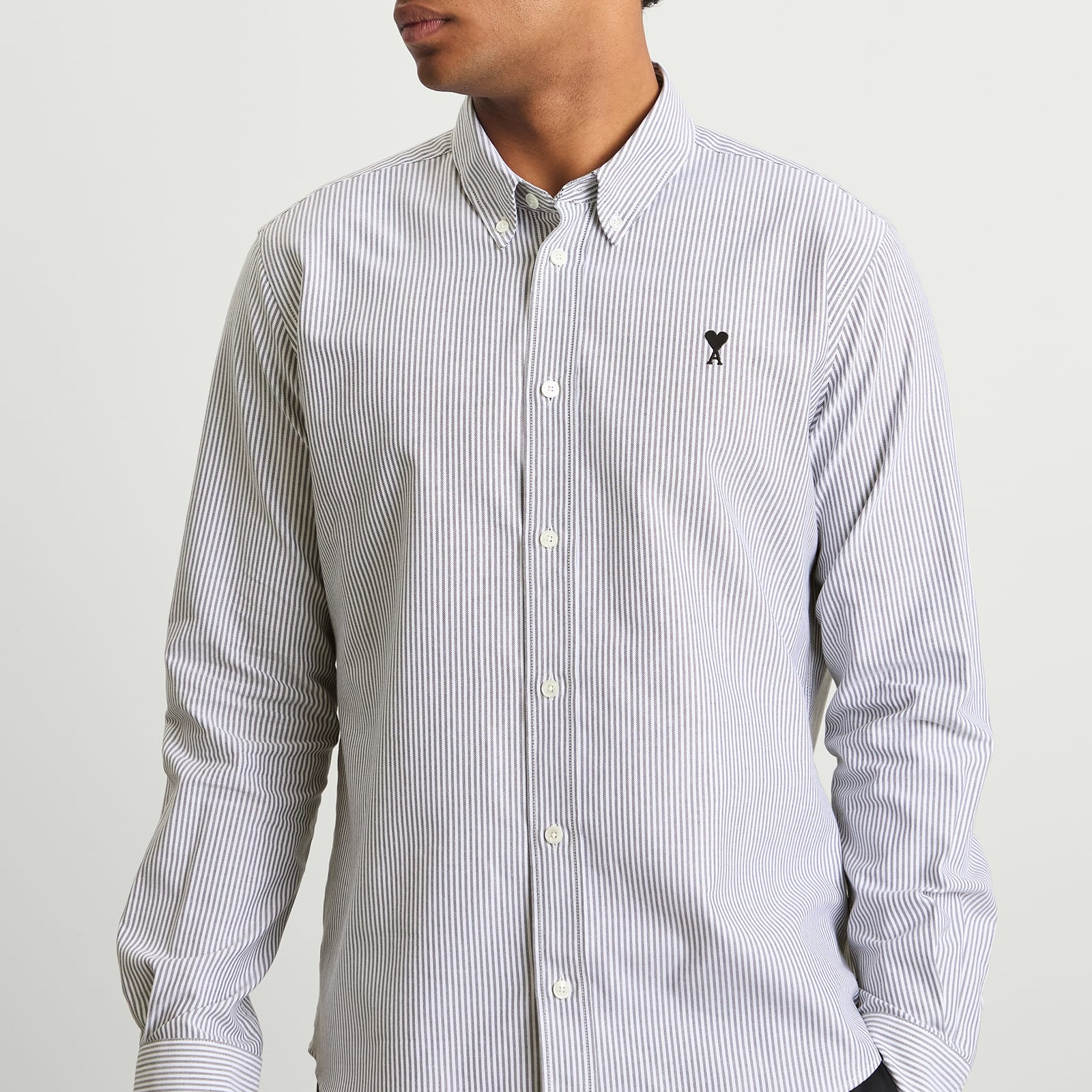 AMI Paris Striped Cotton Oxford Classic Shirt - 5