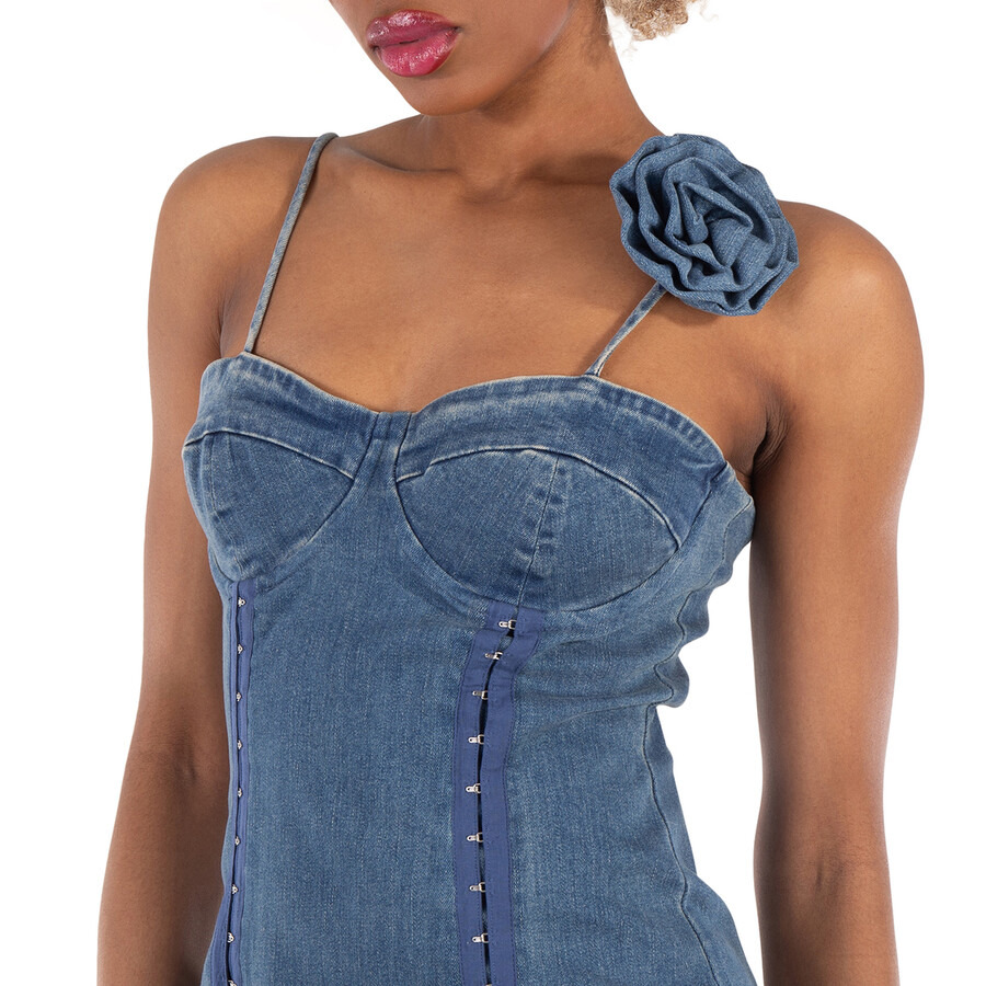 Rotate Ladies Orion Blue Stretchy Mini Dress - 2
