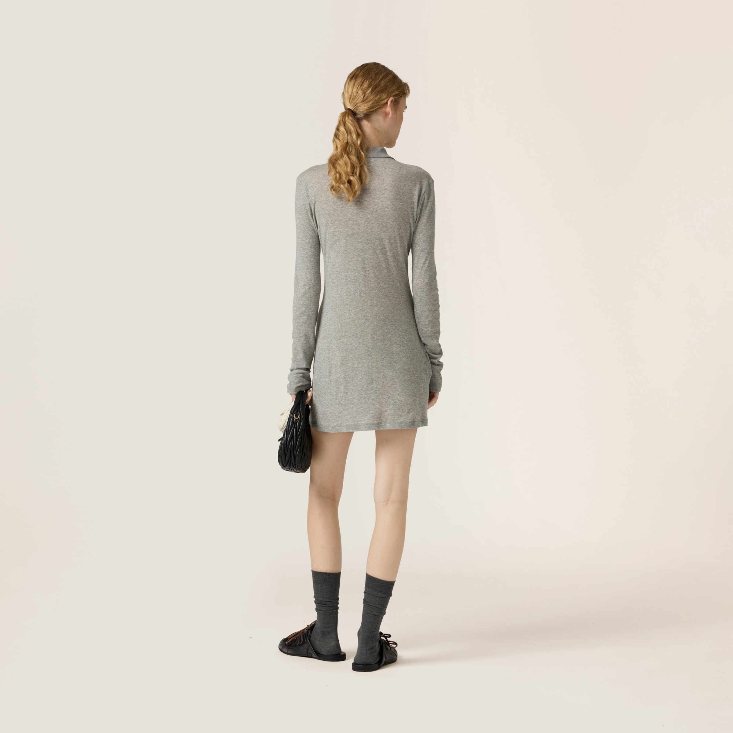 Ribbed jersey mini-dress - 3