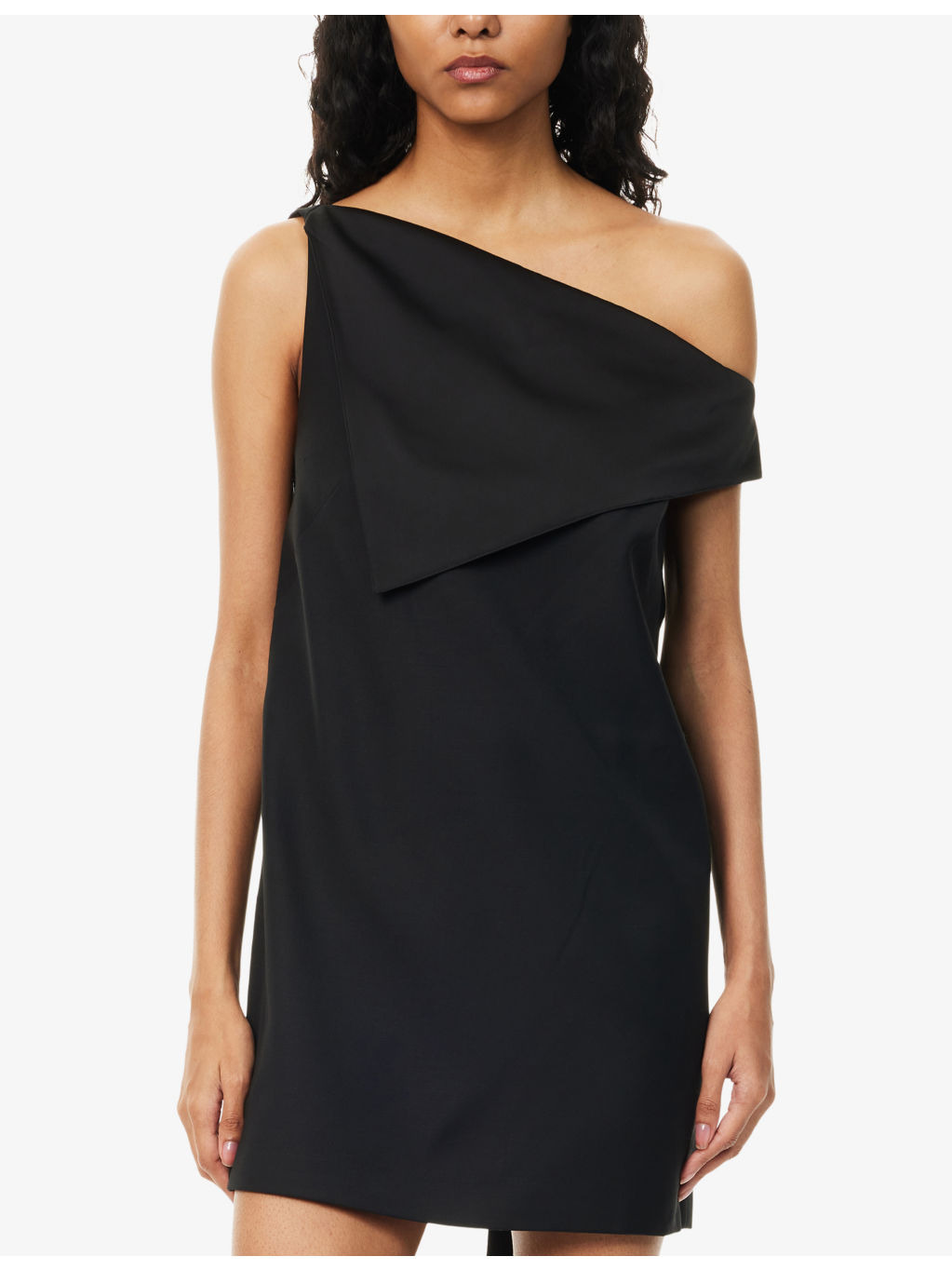 Natalini Draped Wool-Blend Mini Dress - 3