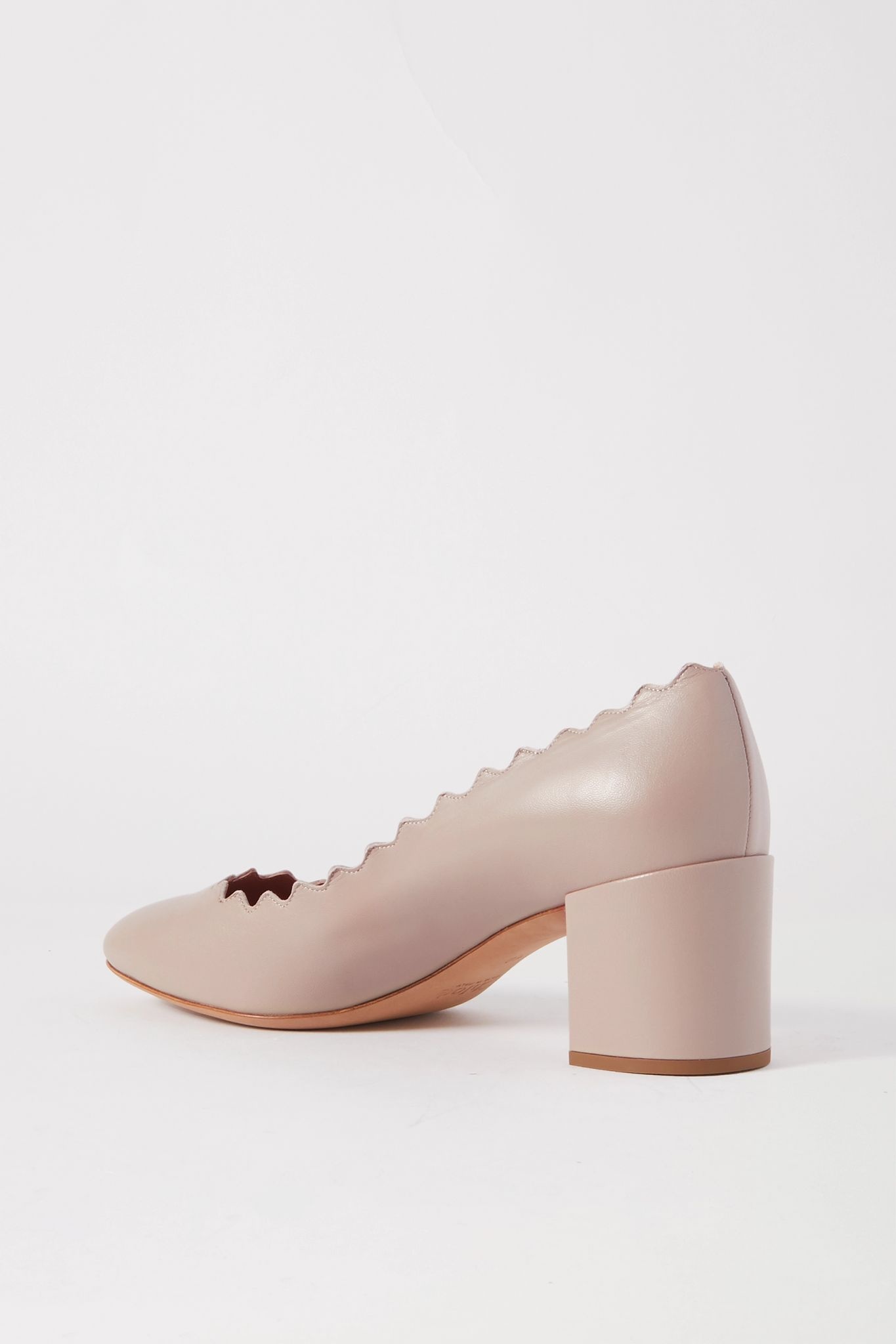 Lauren scalloped leather pumps - 4