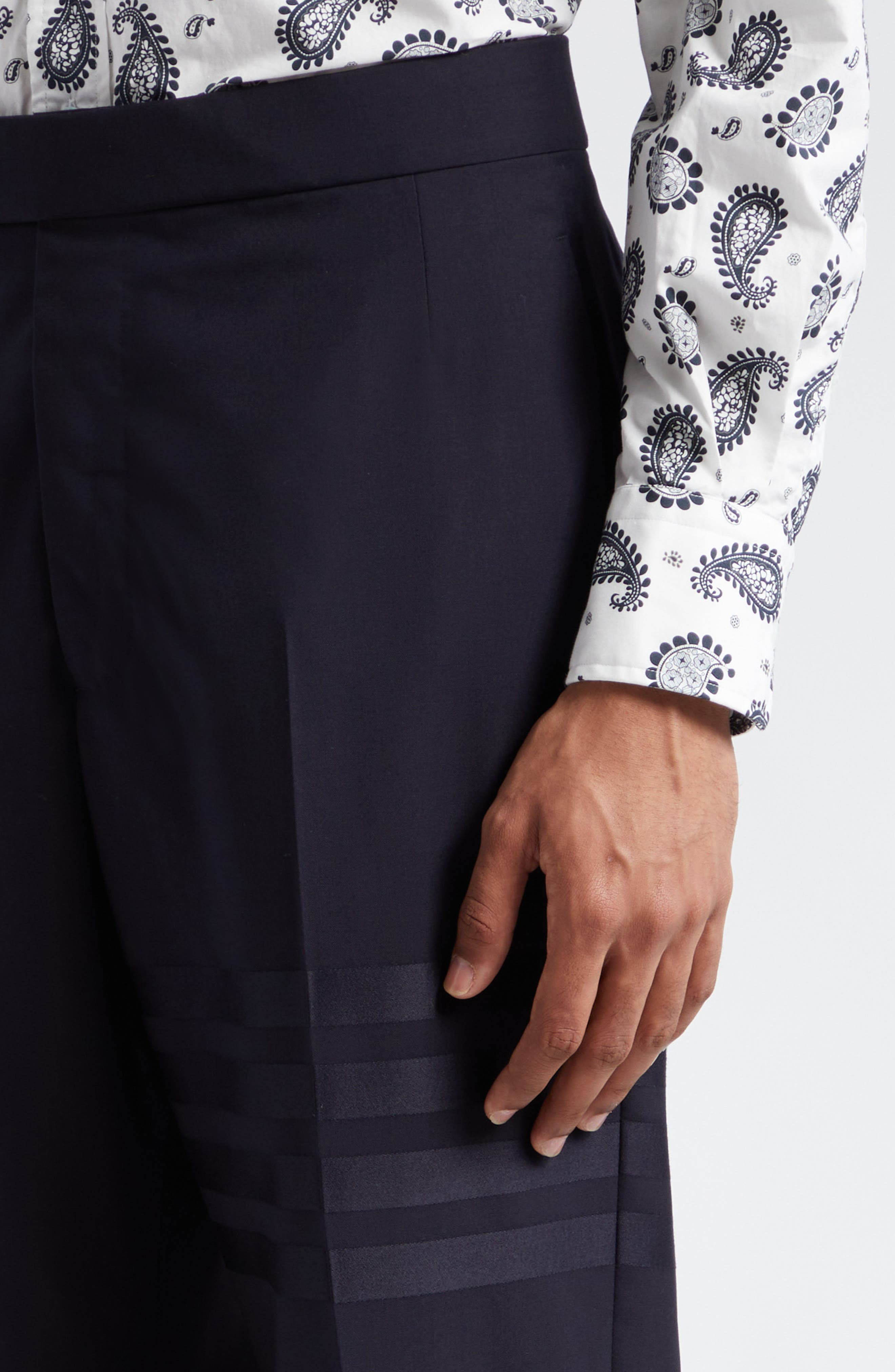 4-Bar Mélange Wool Pants - 4