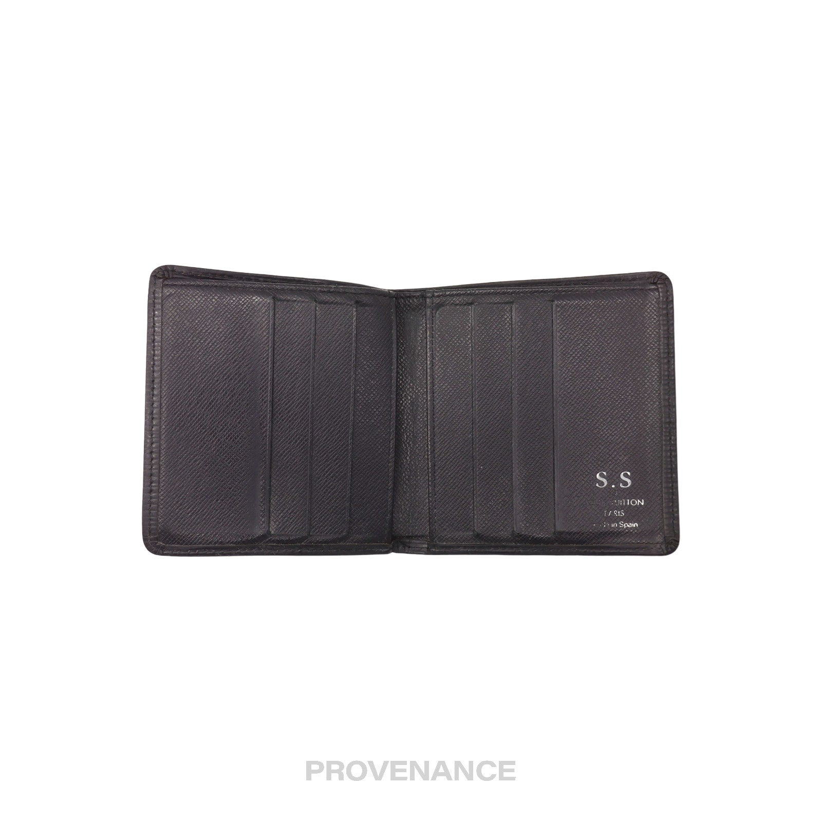 Louis Vuitton 6CC Bifold Wallet in Black Epi Noir Leather - 6