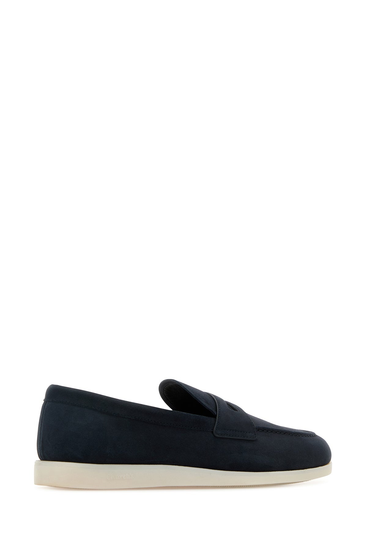 Navy blue suede loafers - 3