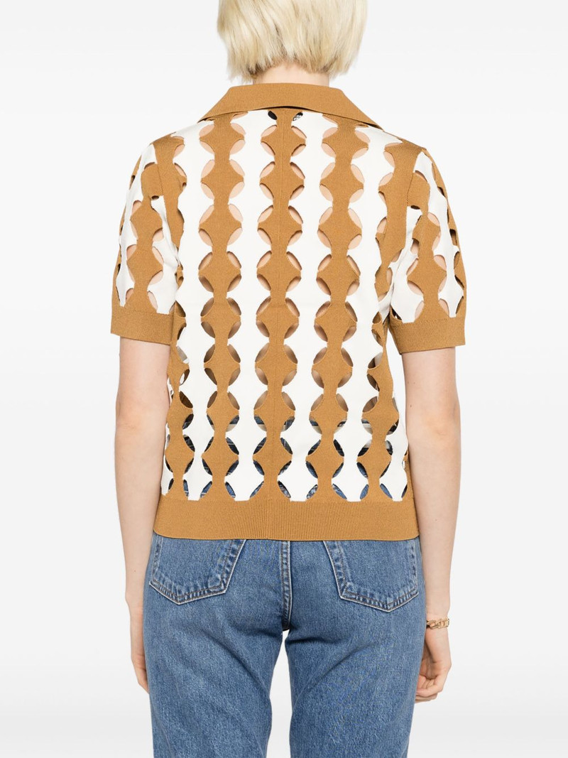 cut-out polo-collar T-shirt 4