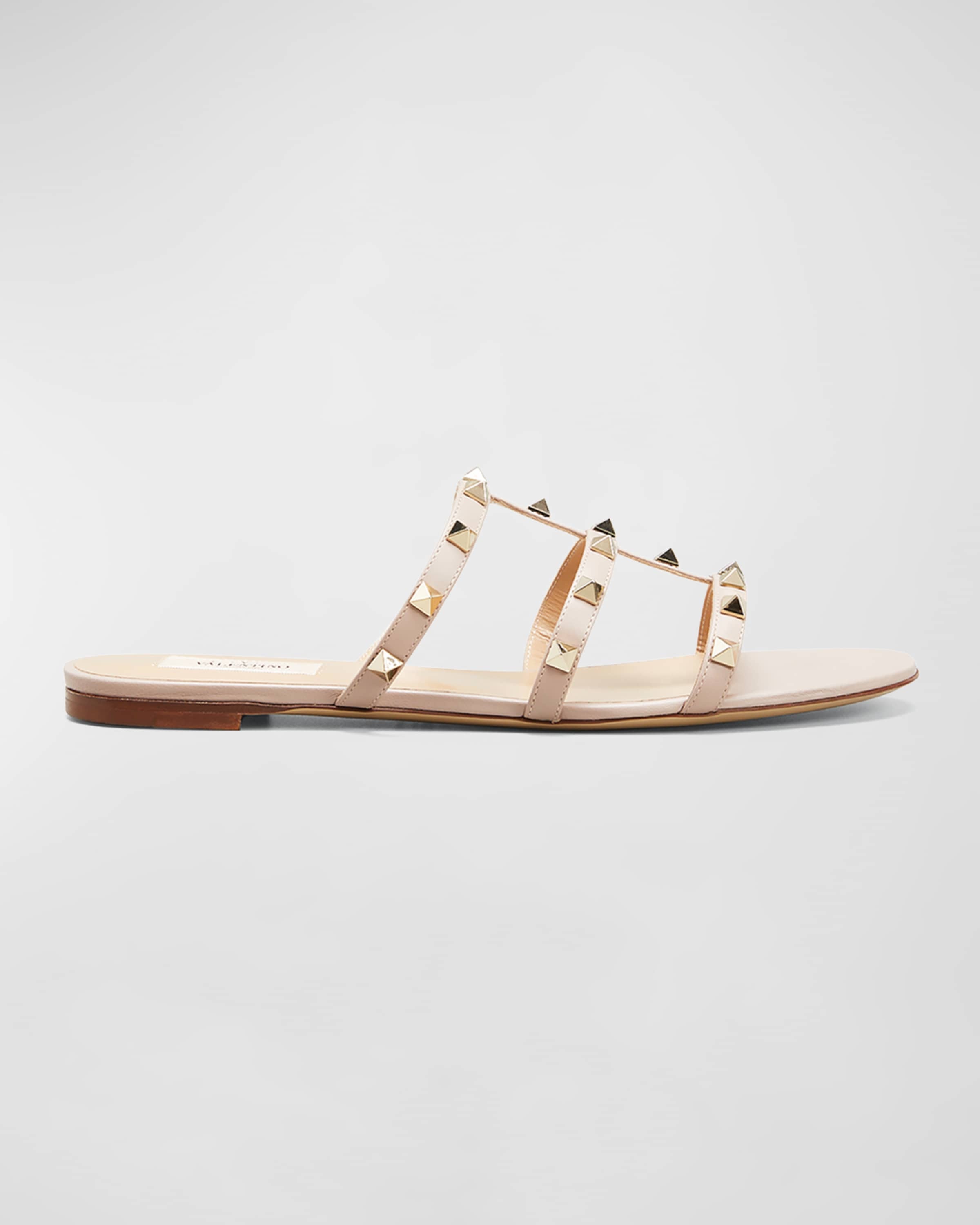 Rockstud Caged Flat Slide Sandals - 1