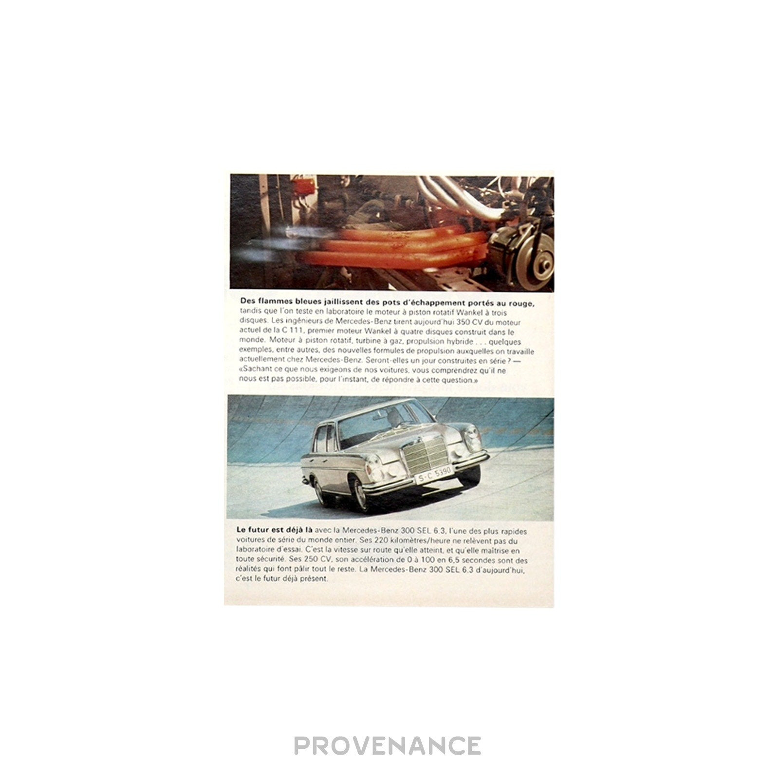 Mercedes-Benz - Mercedes-Benz Antique Vintage Newsprint Ad - C111 Concept - 7
