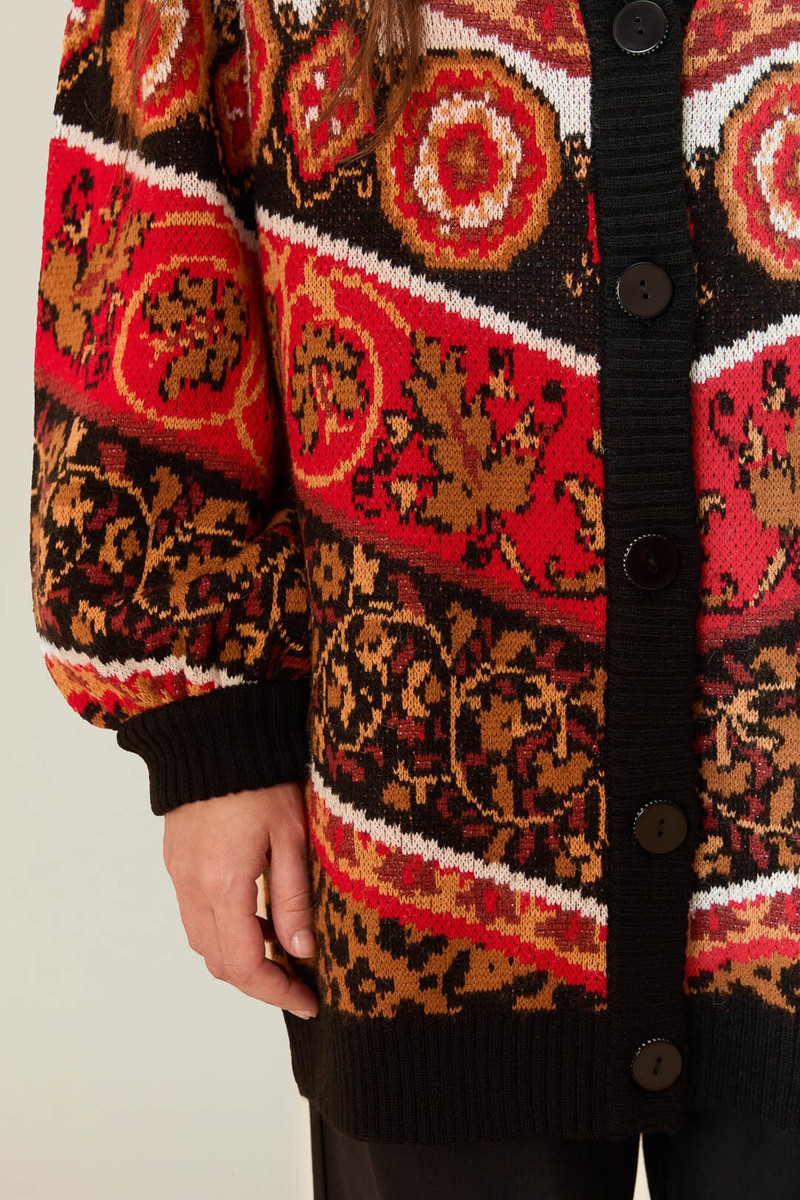 Cream Ainika Tiles Knit Cardigan 4