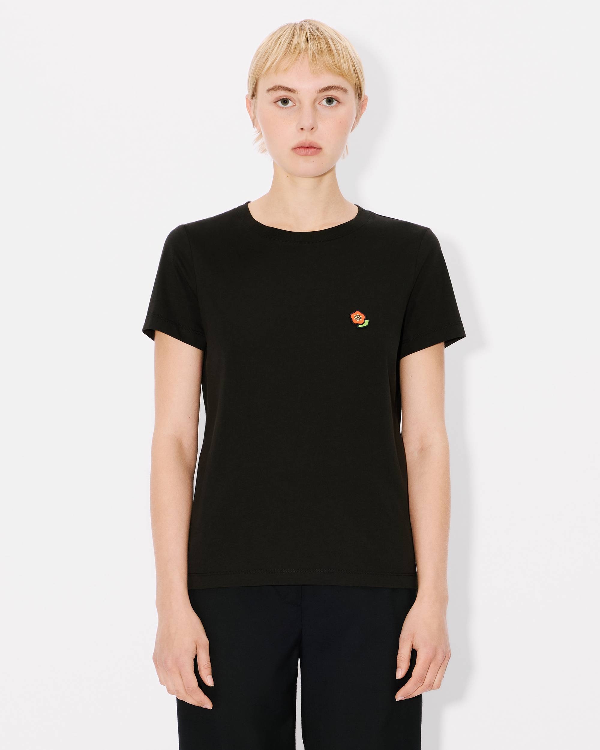 ★KENZO★ Genzo Pop Loose Short Sleeve T-Shirt Black FF52TS1 KENZO Pop' loose T-shirt in cotton | Women's | KENZO