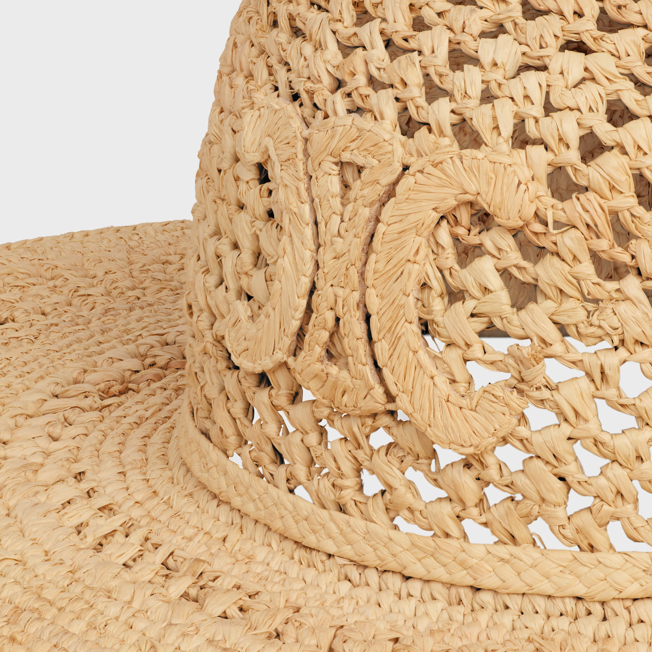 triomphe wide-brimmed hat in raffia - 3