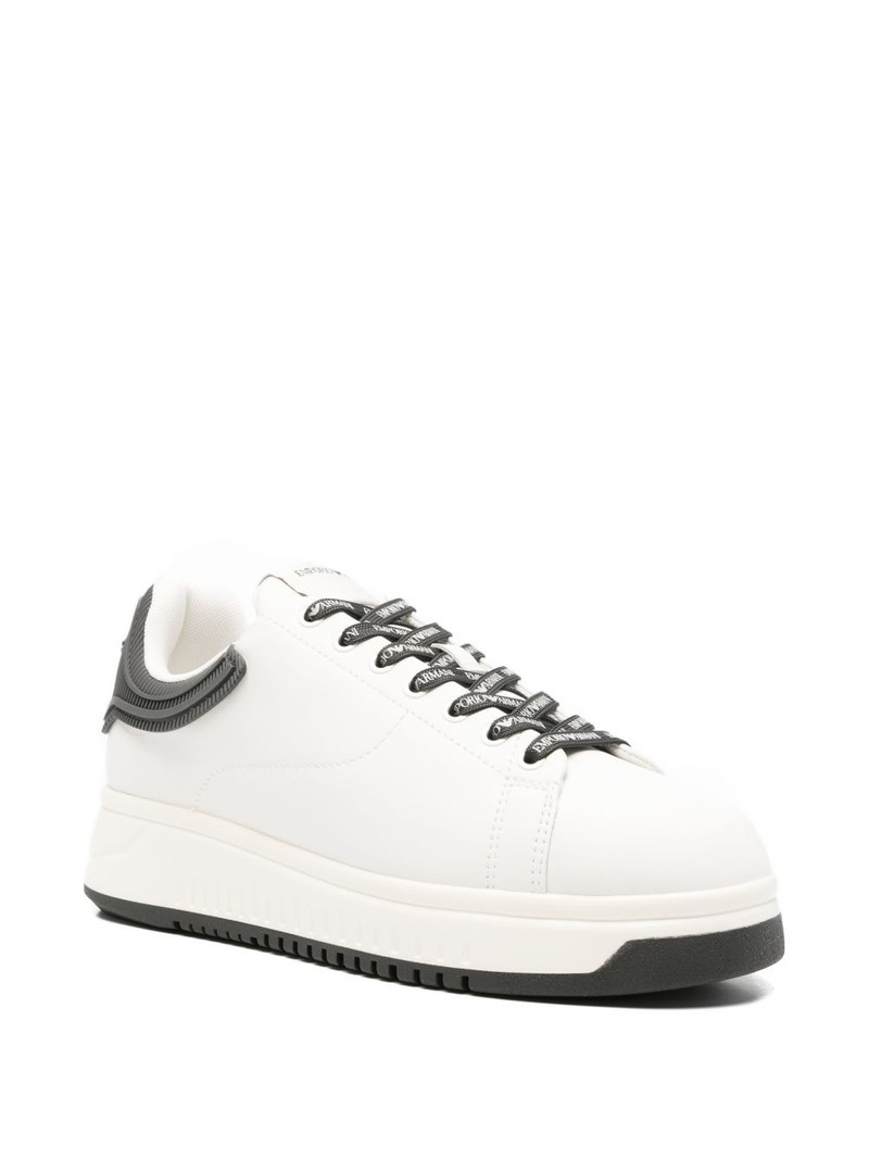 EMPORIO ARMANI ribbed-trim sneakers outlook