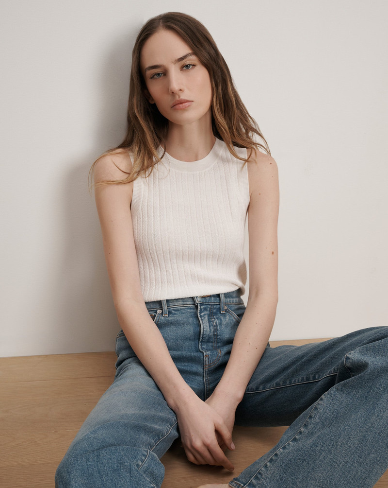 VERONICA BEARD JERREL MERINO WOOL TANK TOP outlook