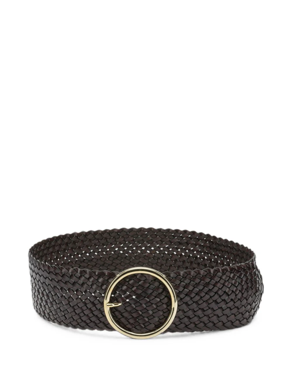braided leather belt - 1
