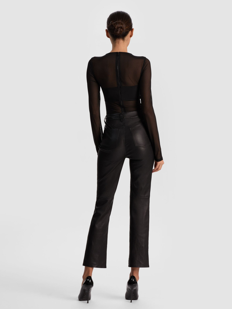 Alice + Olivia CASEY LEATHER ANKLE PANT outlook