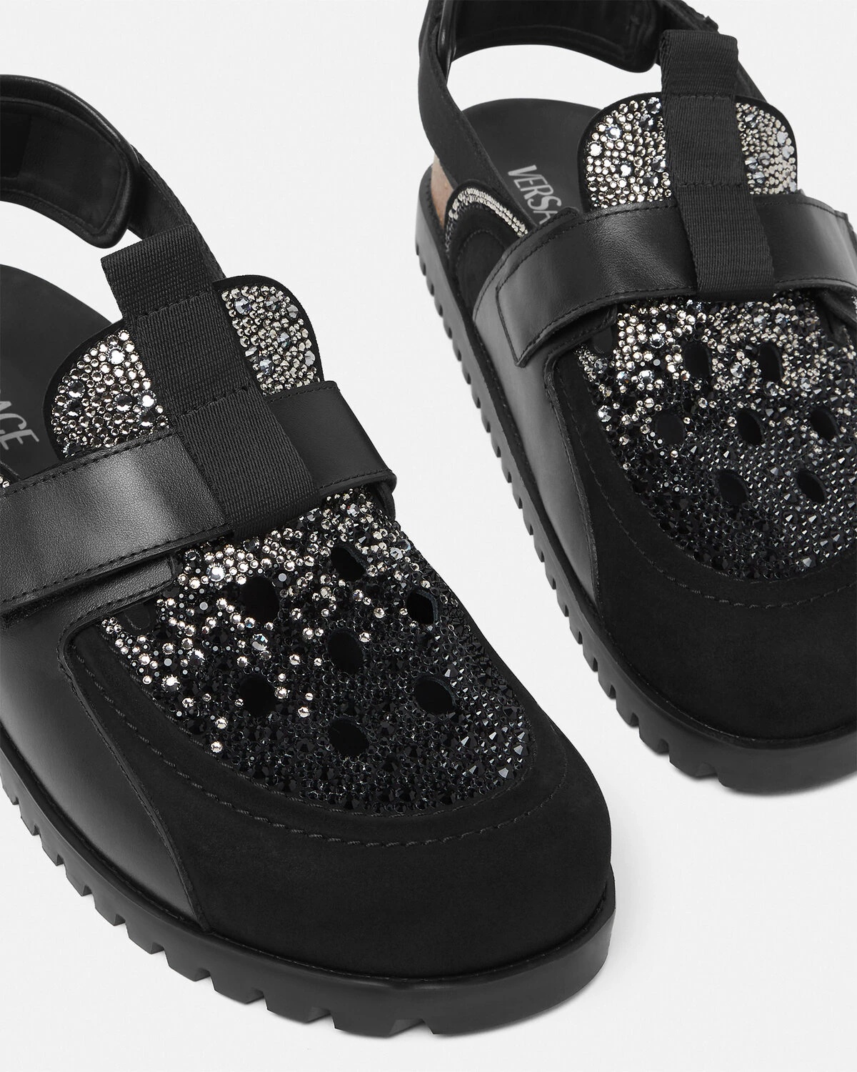 Crystal Suede Mules - 5