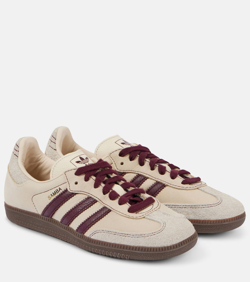 Samba OG suede-trimmed leather sneakers - 1