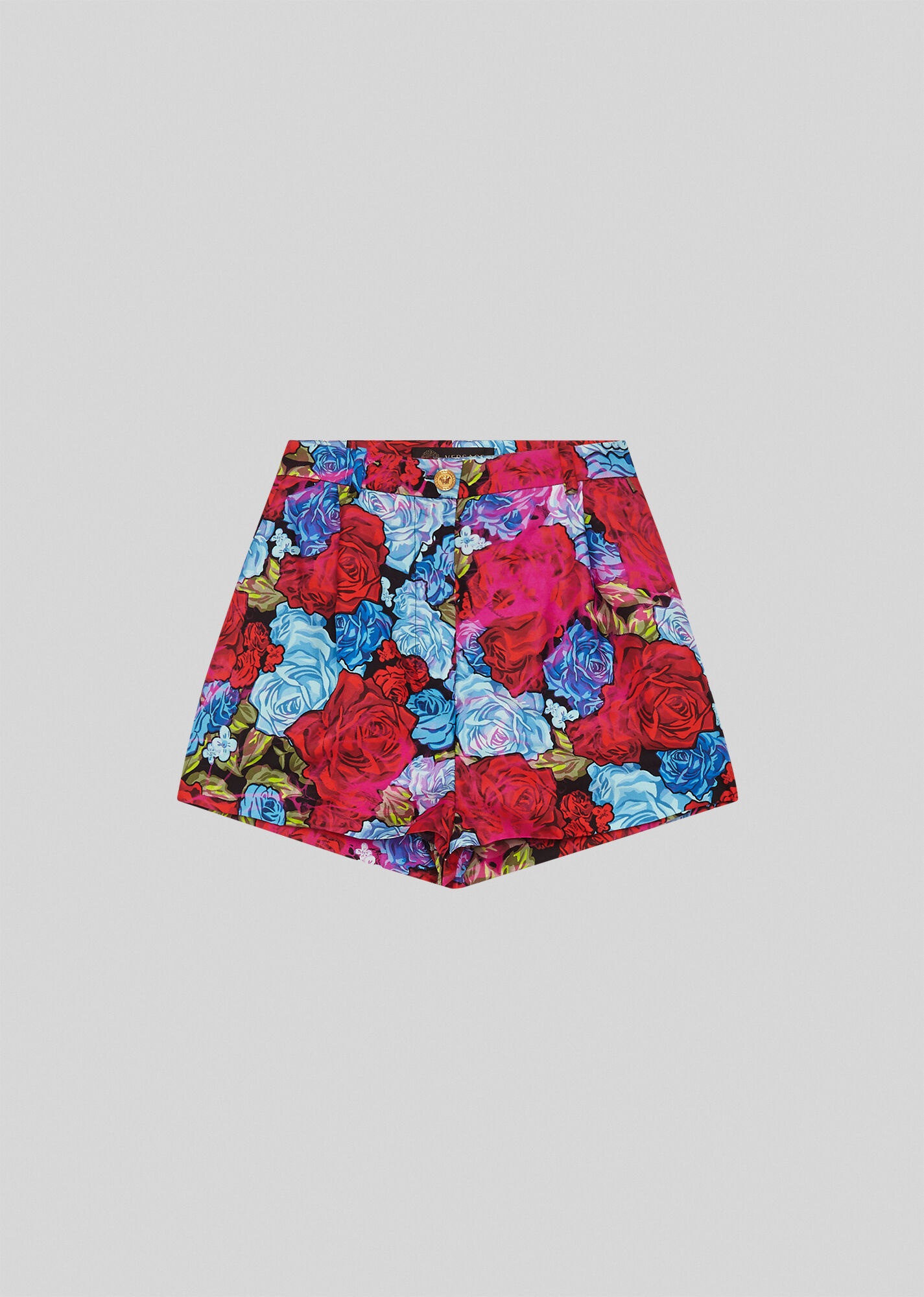 Tie-Dye Roses Silk Shorts - 1