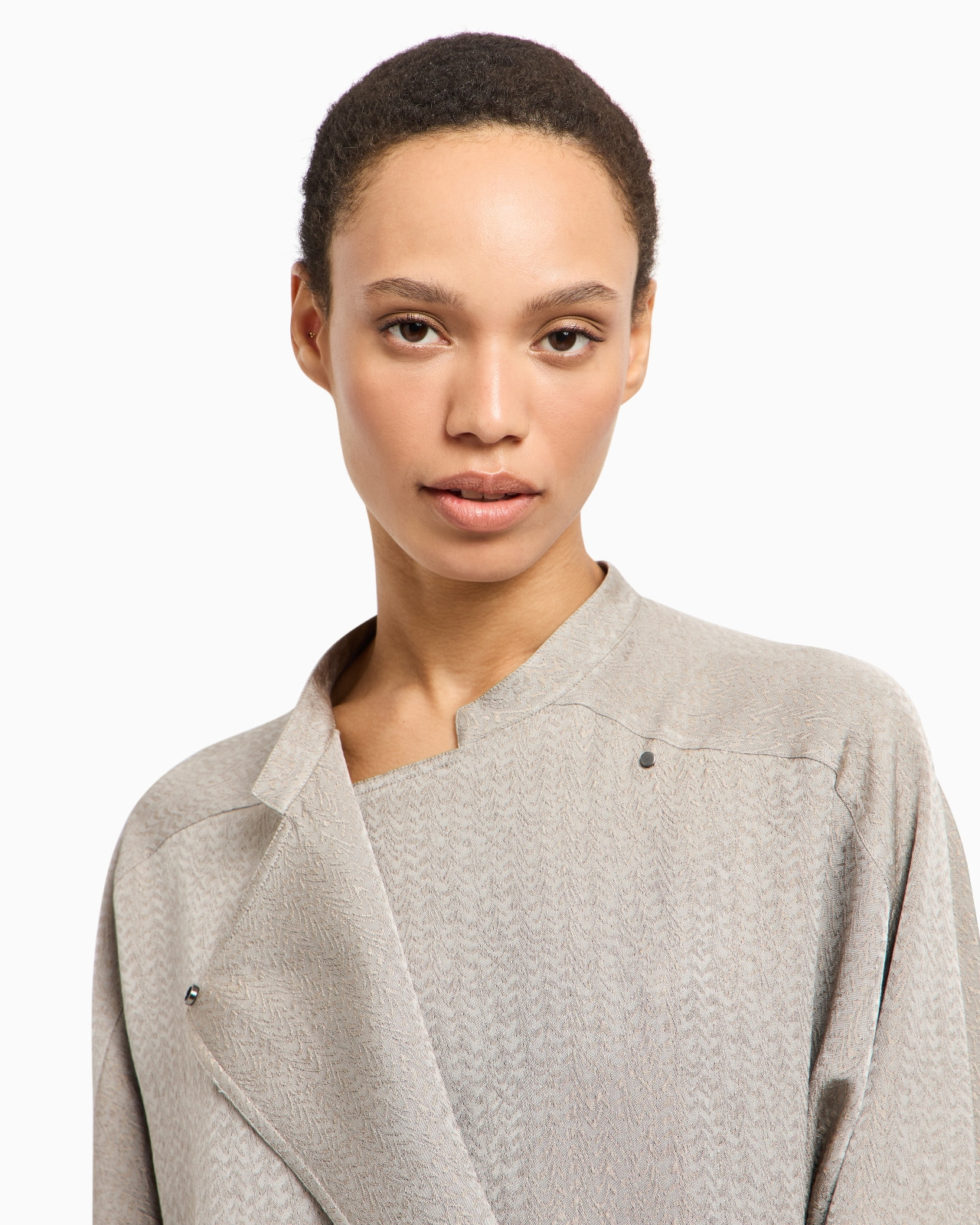VISCOSE, WOOL AND SILK JACQUARD SHIRT JACKET - 5