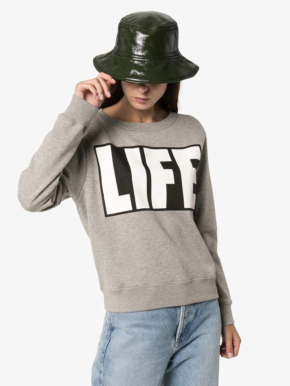 slogan print sweatshirt - 3