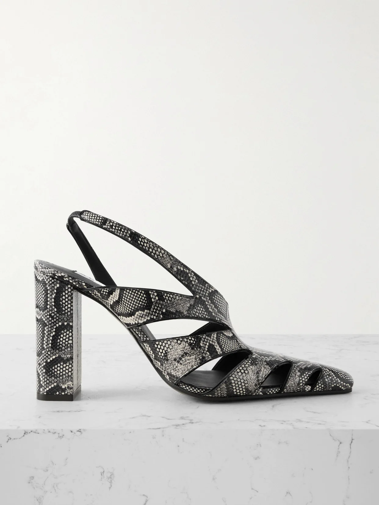 90 Snakeskin Slingback Sandals - 1