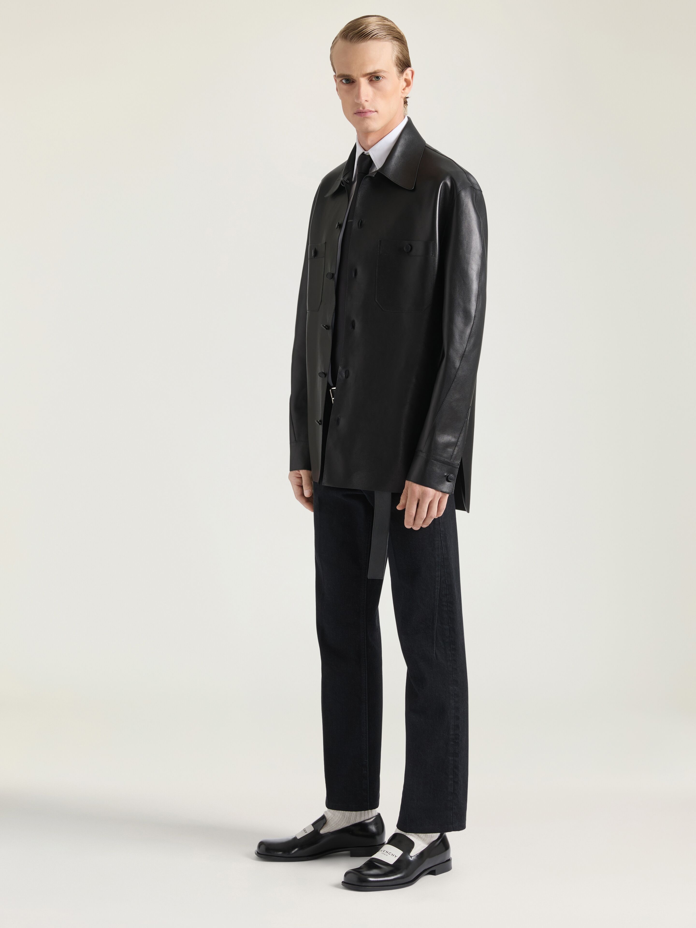 OVERSHIRT IN NAPPA LEATHER - 3