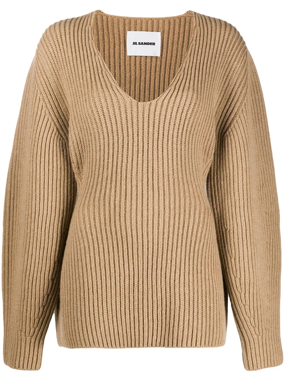 chunky ribbed wool jumper - 1