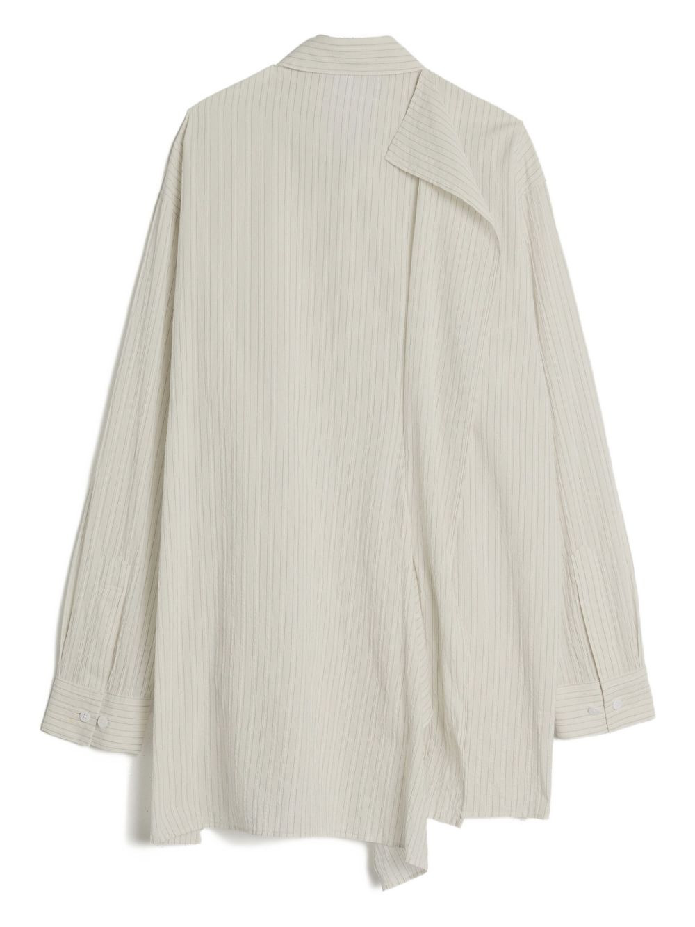 pinstripe asymmetrical shirt - 2