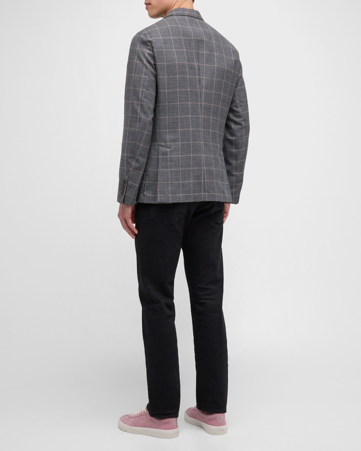 Men's Wool Windowpane Check Sport Jacket - 4