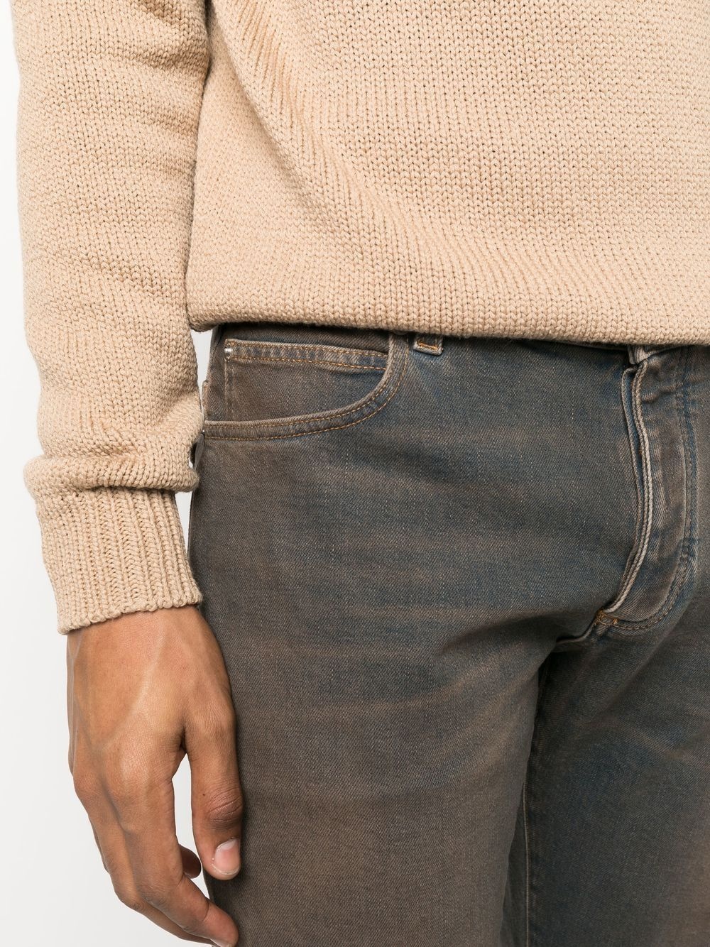 distressed slim-fit jeans - 5