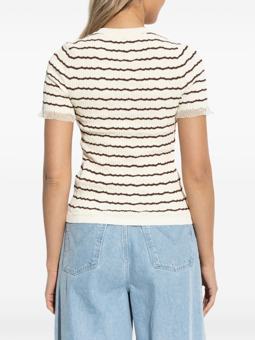 striped ribbed top - 4