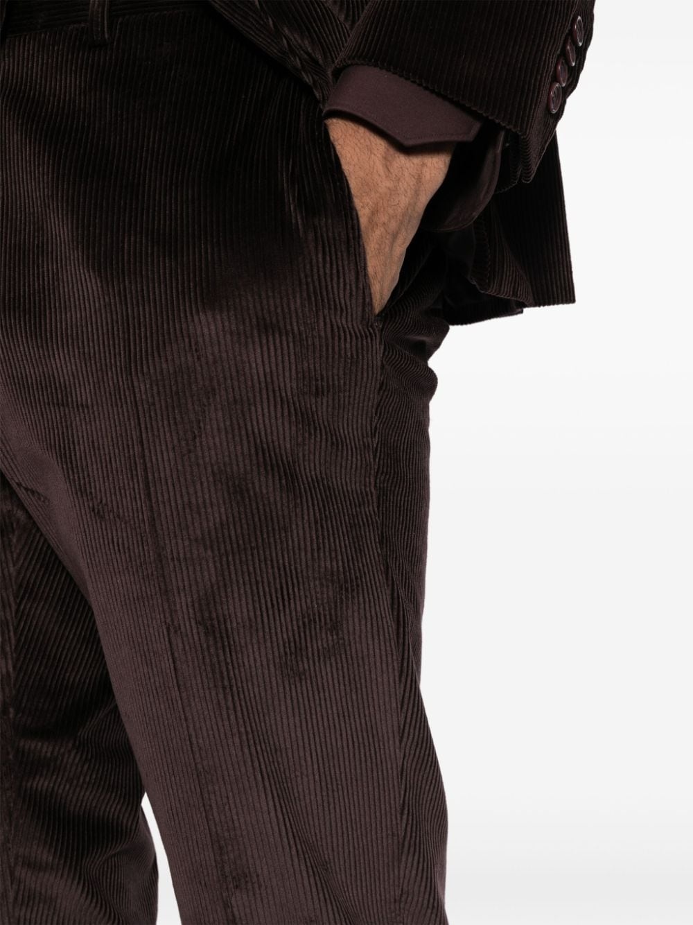 corduroy single-breasted suit - 6