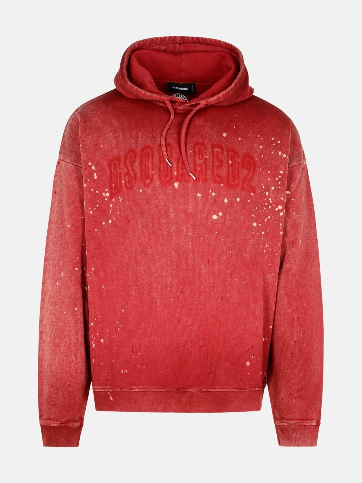 RED COTTON SWEATSHIRT - 1