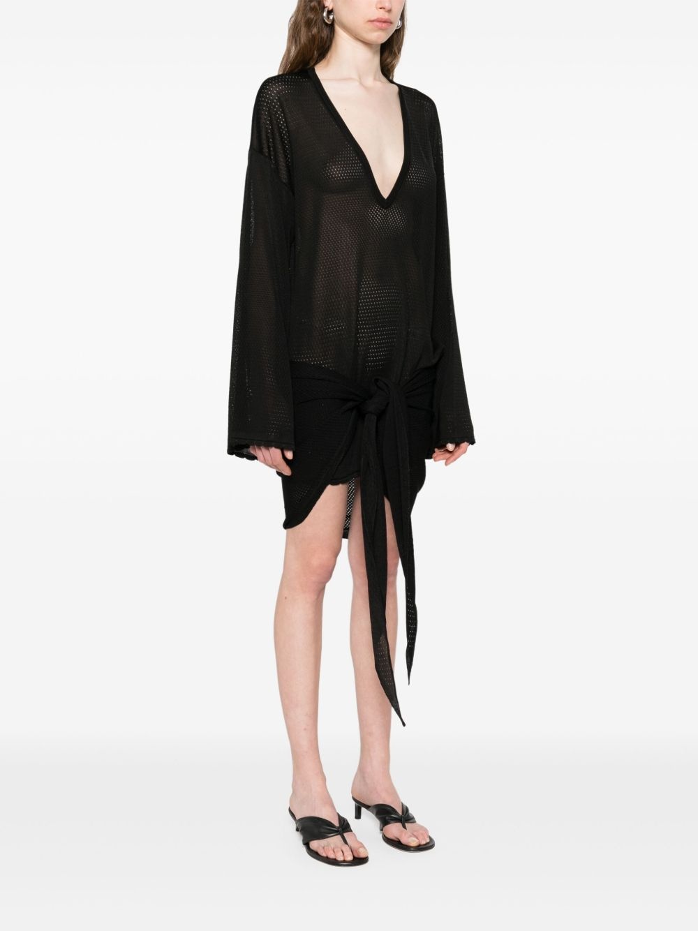 knotted mini dress - 3