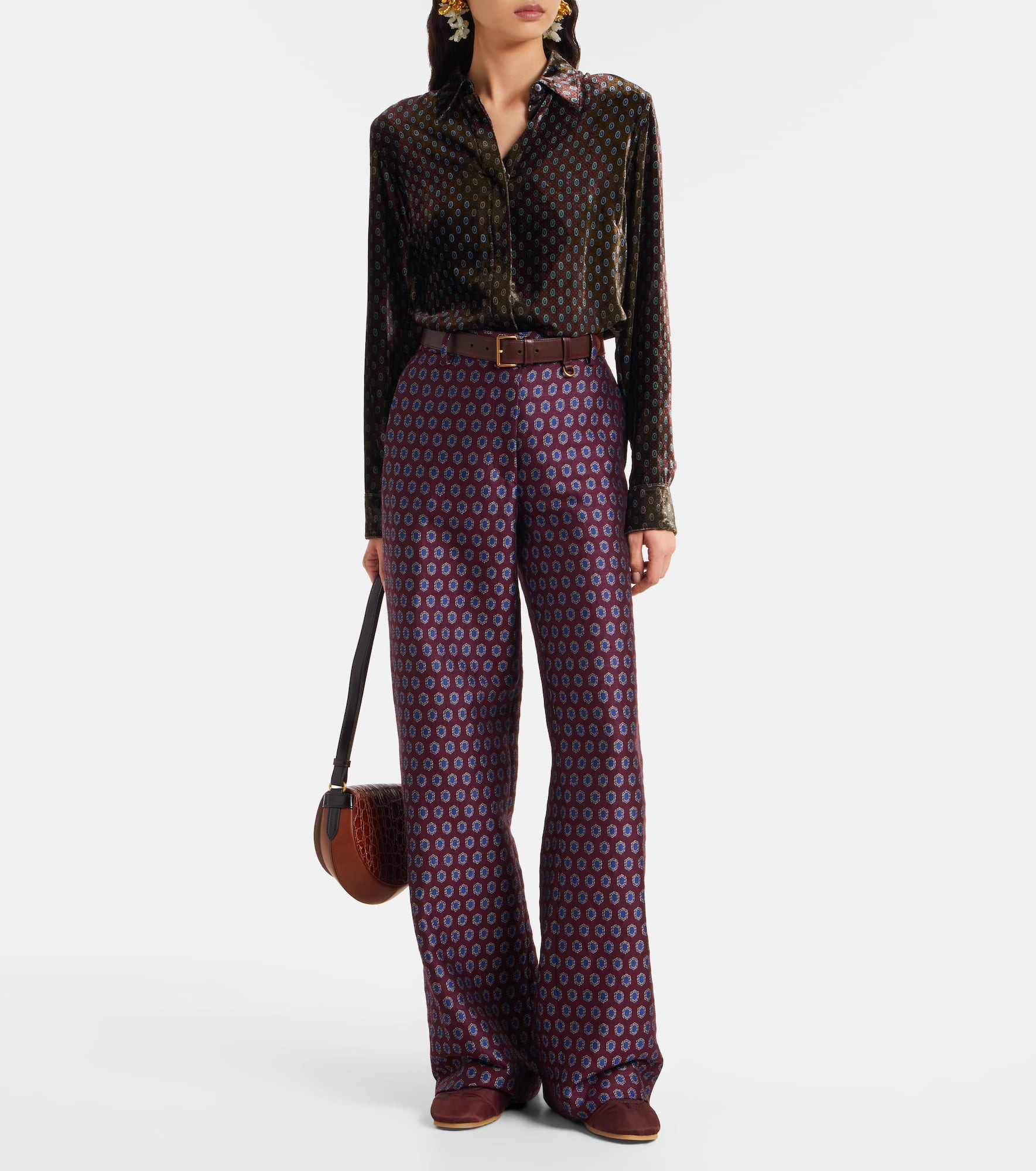 Printed velvet shirt - 2