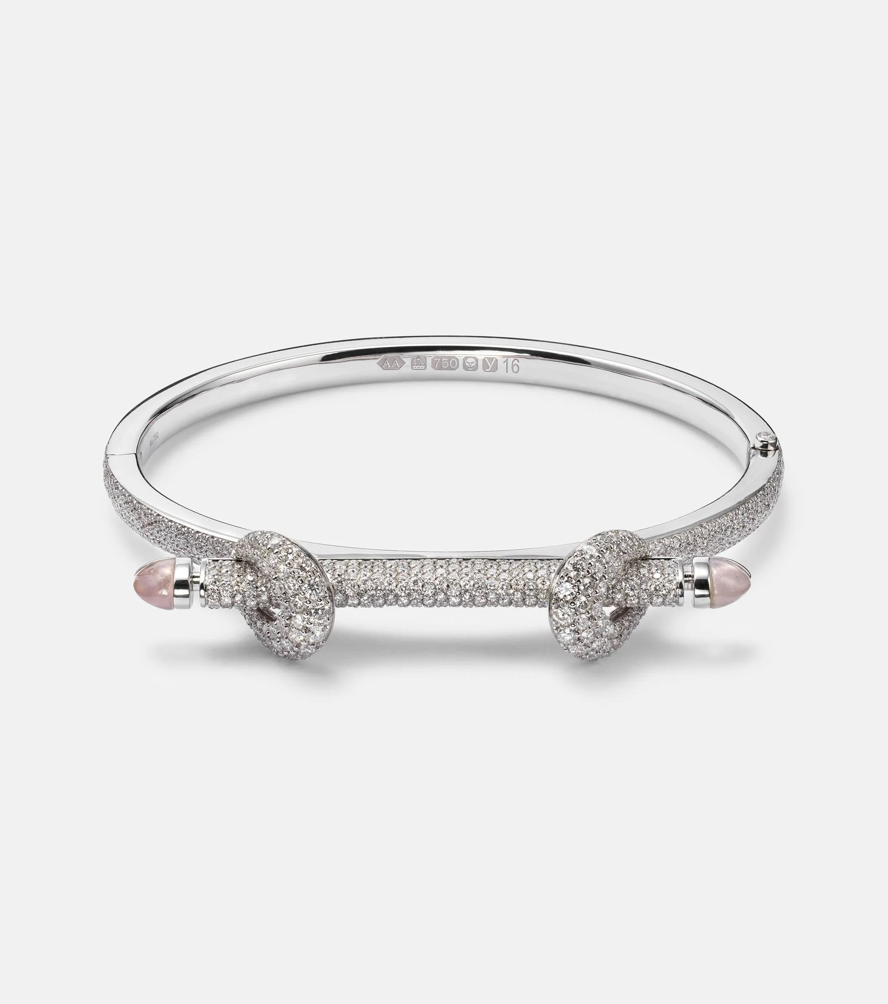 Chakra Icon 18kt white gold bracelet with diamonds and quartz - 1