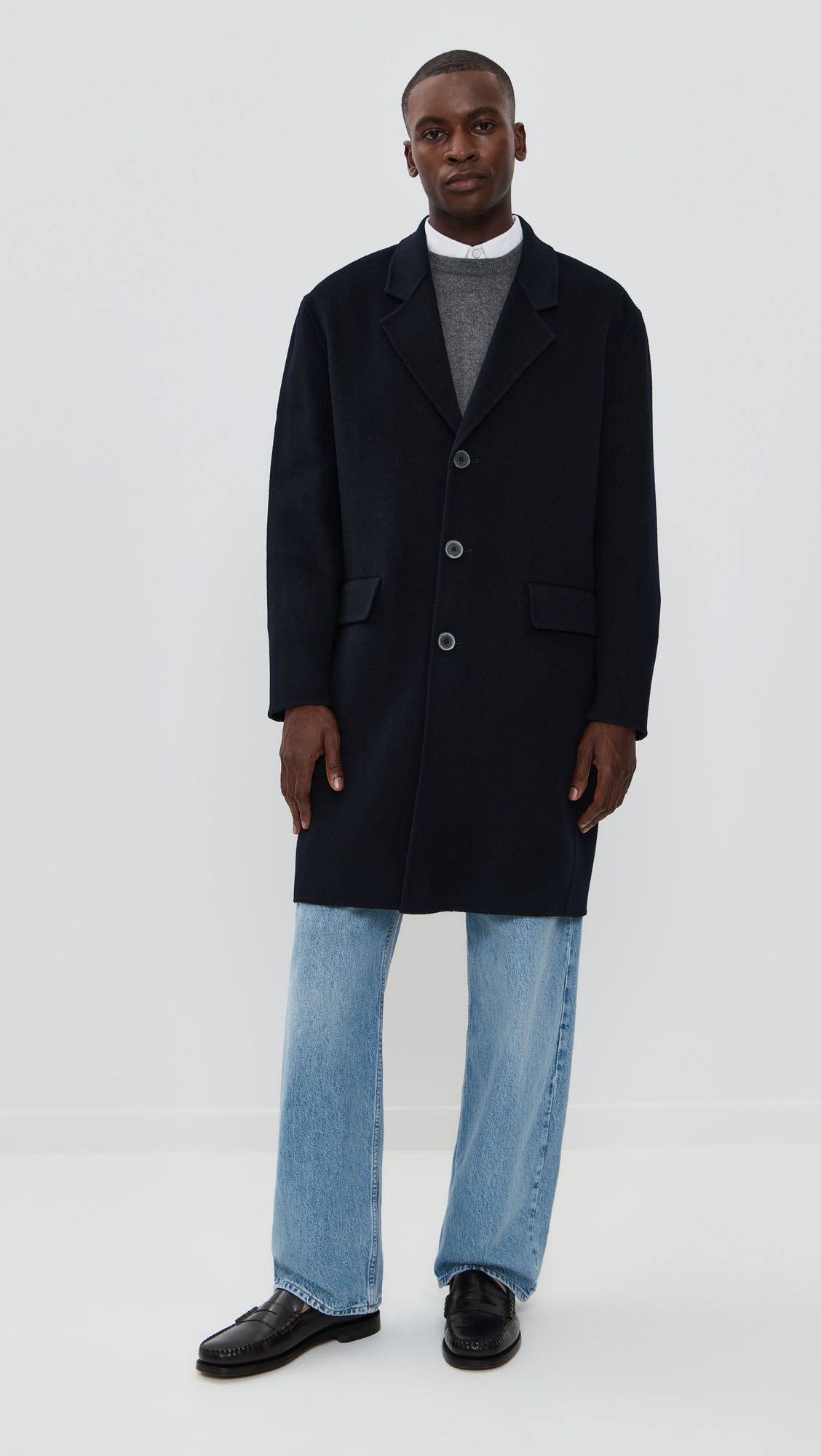 Double Face Wool Overcoat - 6
