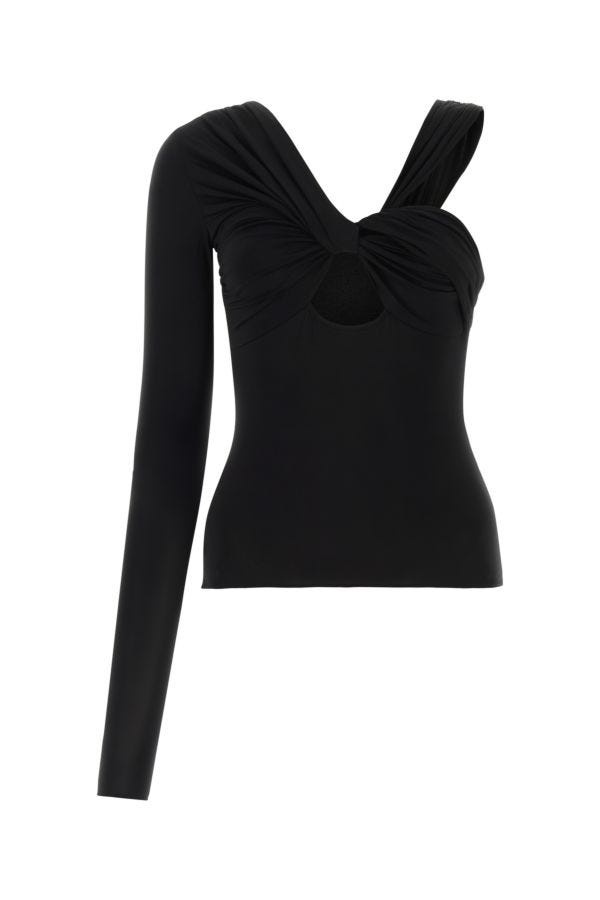 Black stretch viscose top - 1