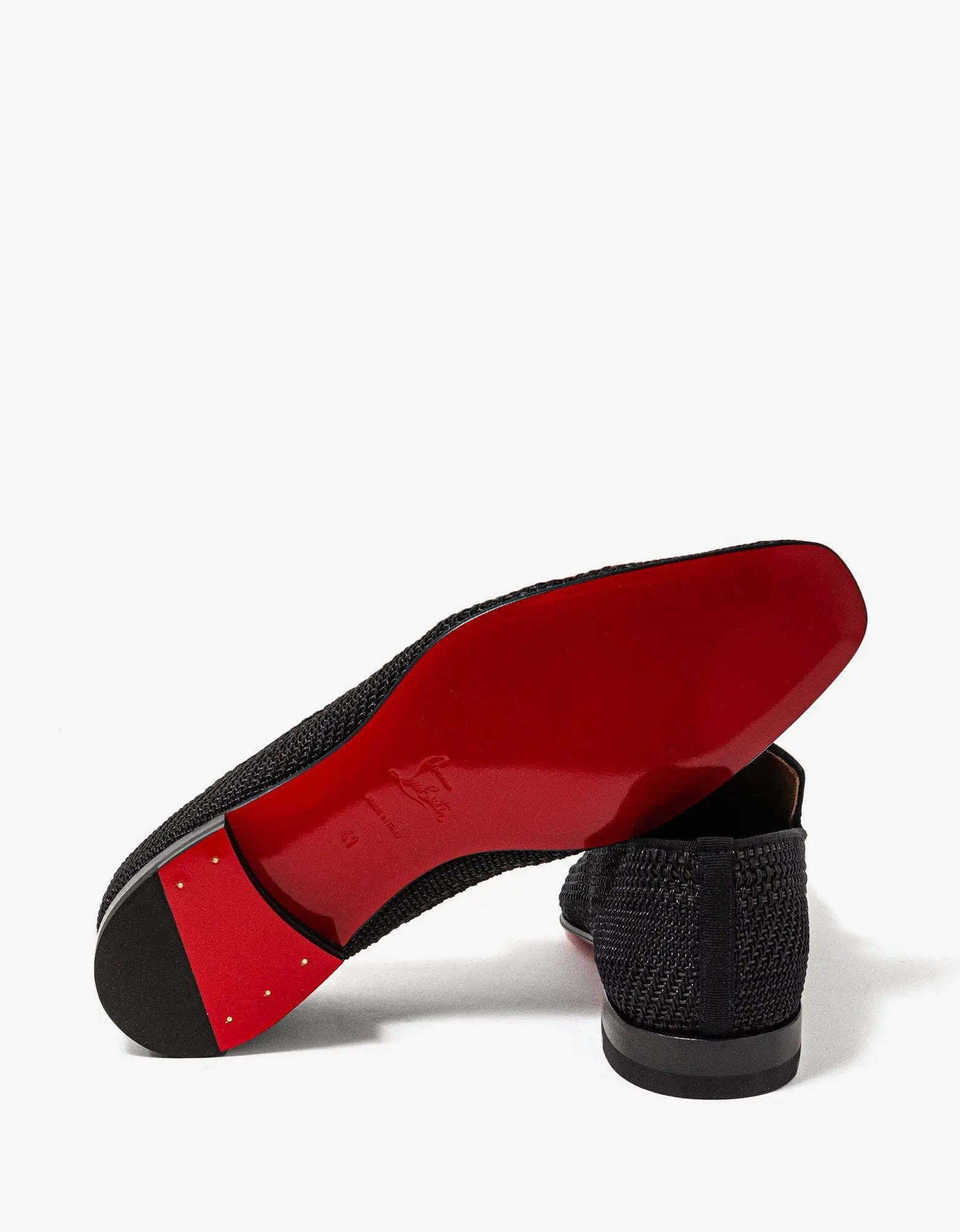 Christian Louboutin AC Dandelion Flat Brown Woven Loafer - 3
